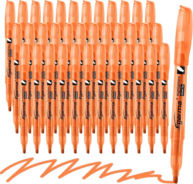 Cgerma Orange Highlighters, 36 Pack, Chisel Tip Highlighter Pack, Quickly Drying, Perfect for Students Kids Adults, Office, School, Classroom Supplies - Image 1